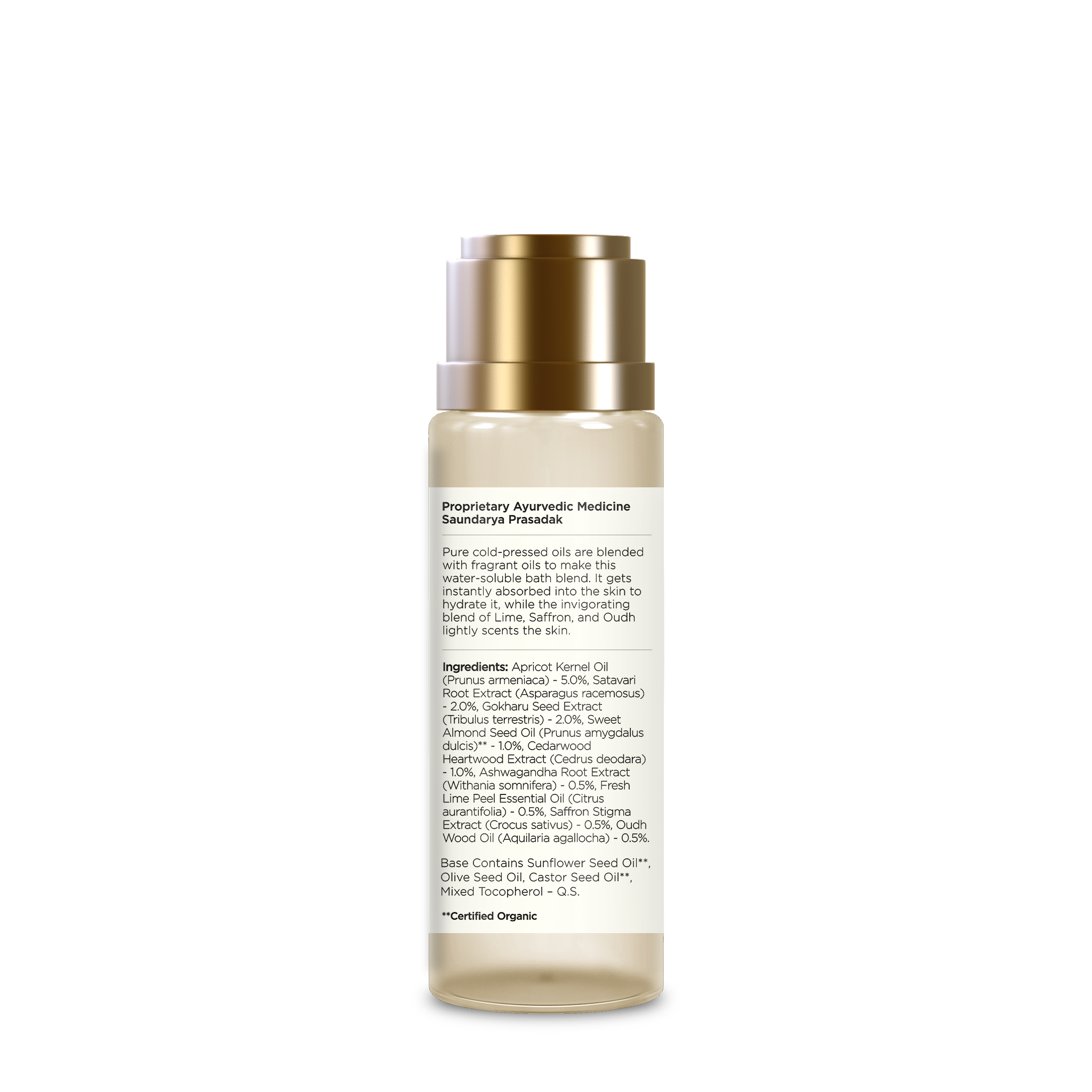 Forest Essentials Lime Saffron & Oudh Natural After Bath Oil