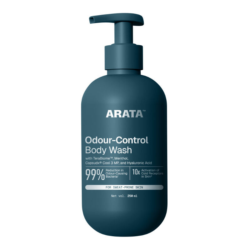 Arata Cooling Exfoliating Body Wash with Menthol, Smooth & Hydrated Skin, Body Wash for Women & Men