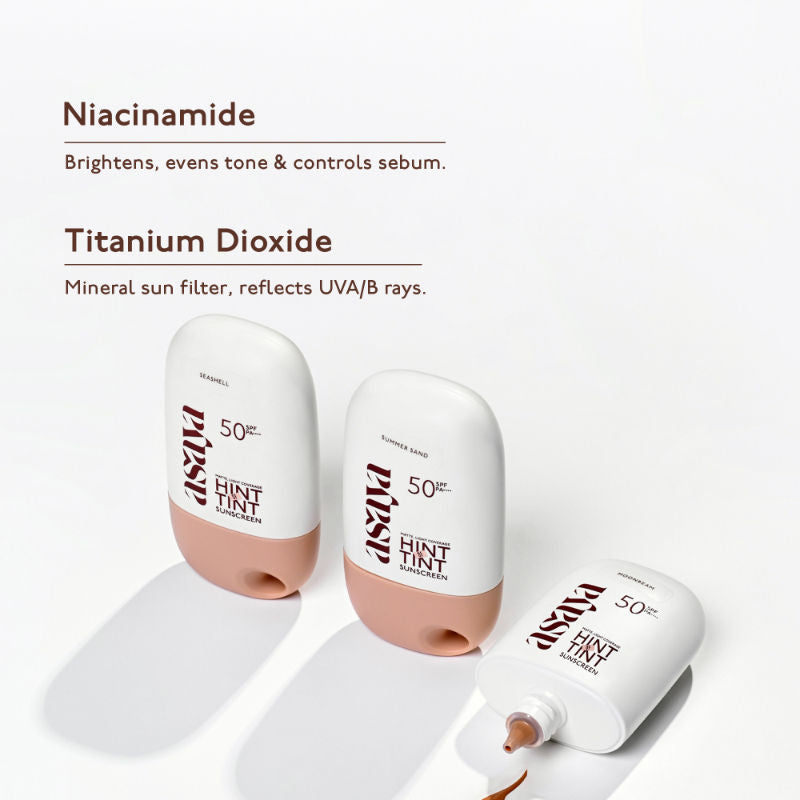 Asaya Mineral Tinted Sunscreen SPF 50++++ Niacinamide Matte Finish Light Coverage