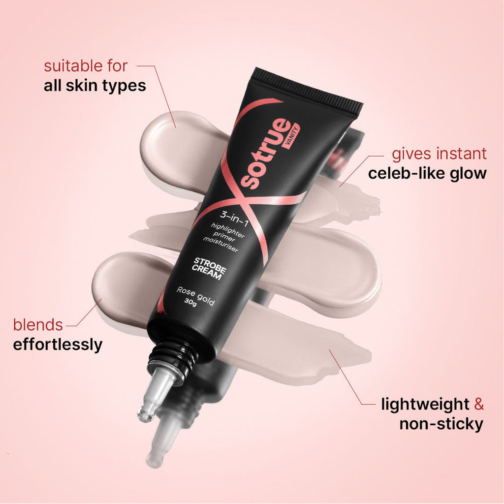 Sotrue Strobe Cream Primer + Moisturizer + Highlighter - Rose Gold