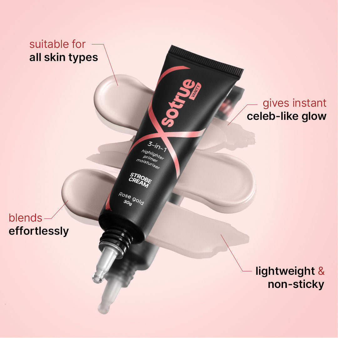 Sotrue Strobe Cream Primer + Moisturizer + Highlighter - Rose Gold