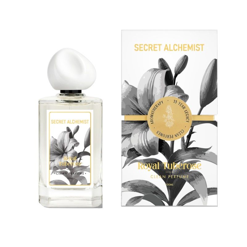 Secret Alchemist Royal Tuberose Clean Perfume for Women with Rose & Sandalwood, Everyday