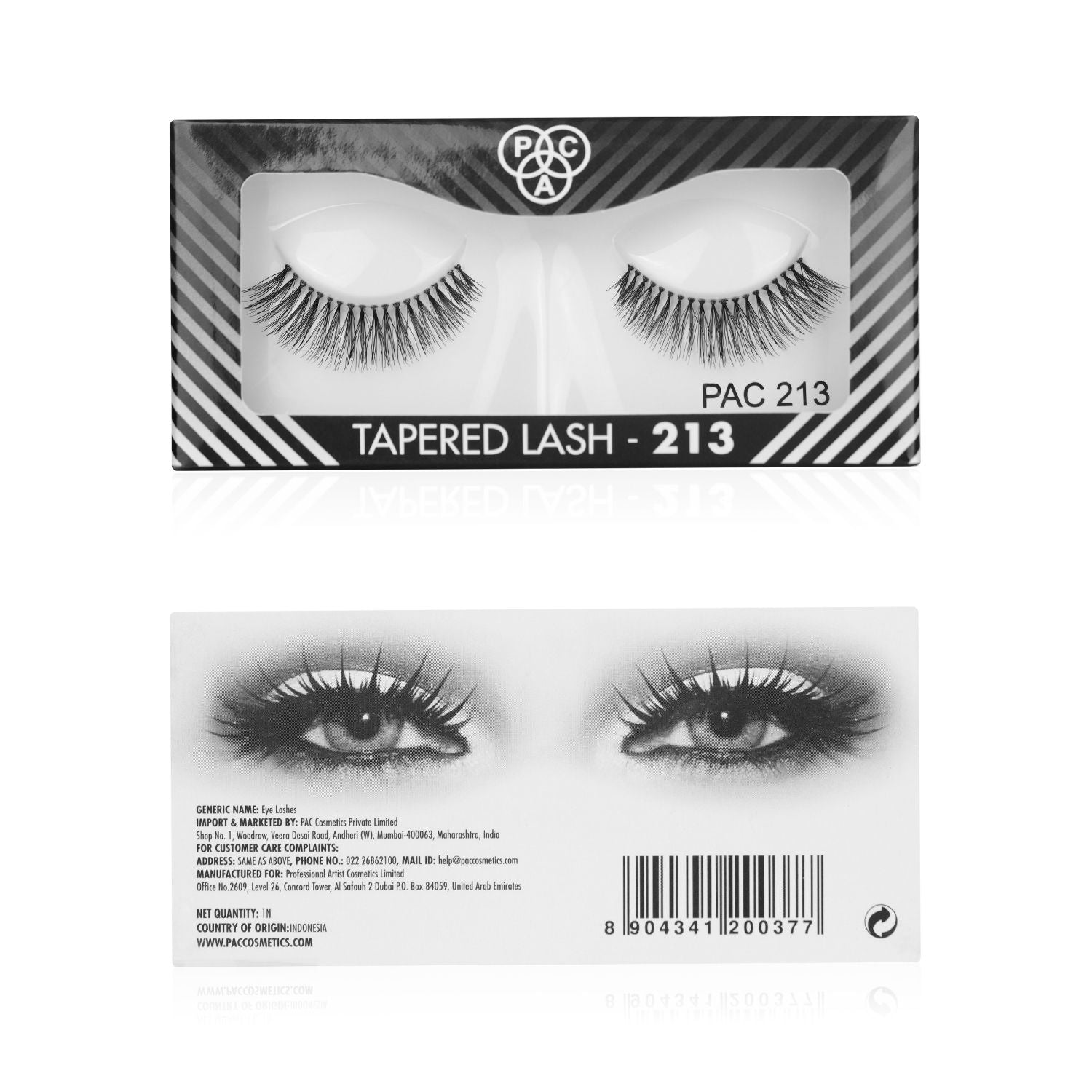 PAC Tapered Lash 213 - Handmade Natural Looking, Reusable up to 12x, Seamlessly Blends with Lashes