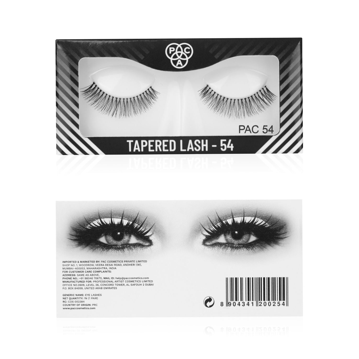 PAC Tapered Lash 54 - Handmade Natural Looking, Reusable up to 12x, Seamlessly Blends with Lashes