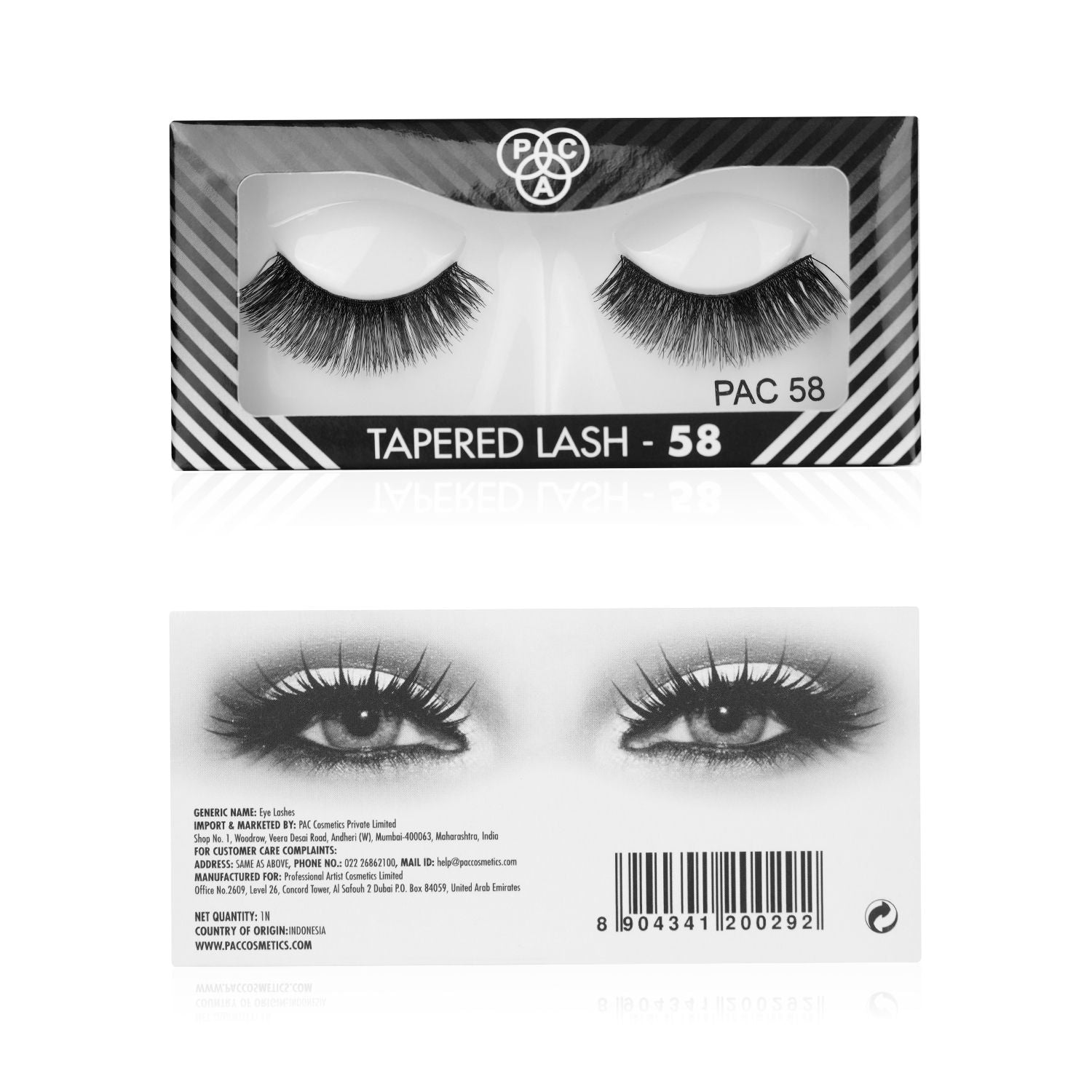 PAC Tapered Lash 58 - Handmade Natural Looking, Reusable up to 12x, Seamlessly Blends with Lashes