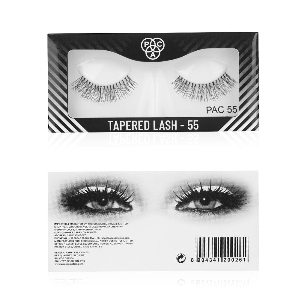 PAC Tapered Lash 55 - Handmade Natural Looking, Reusable up to 12x, Seamlessly Blends with Lashes