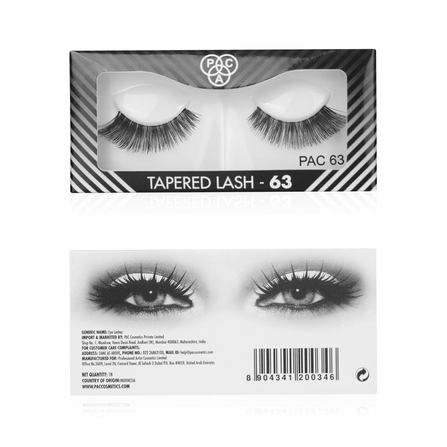PAC Tapered Lash 63 - Handmade Natural Looking, Reusable up to 12x, Seamlessly Blends with Lashes