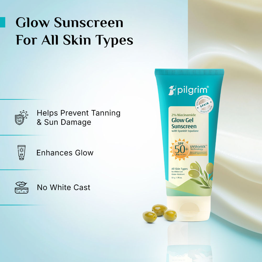 Pilgrim 2% Niacinamide Glow Sunscreen Gel SPF 50 PA+++