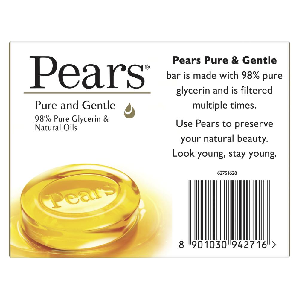Pears Pure And Gentle With Glycerine And Natural Oils