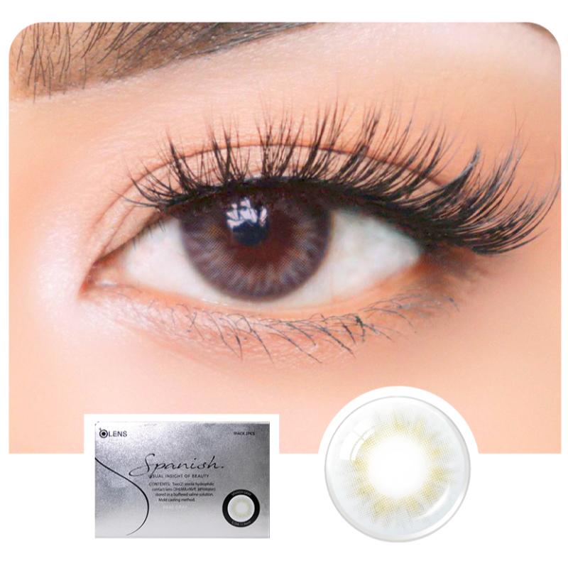 O-Lens Spanish Real Monthly Coloured Contact Lenses - Gray (0.00)