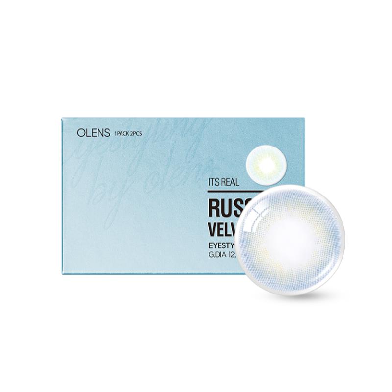 O-Lens Russian Velvet Monthly Coloured Contact Lenses - Blue (0.00)