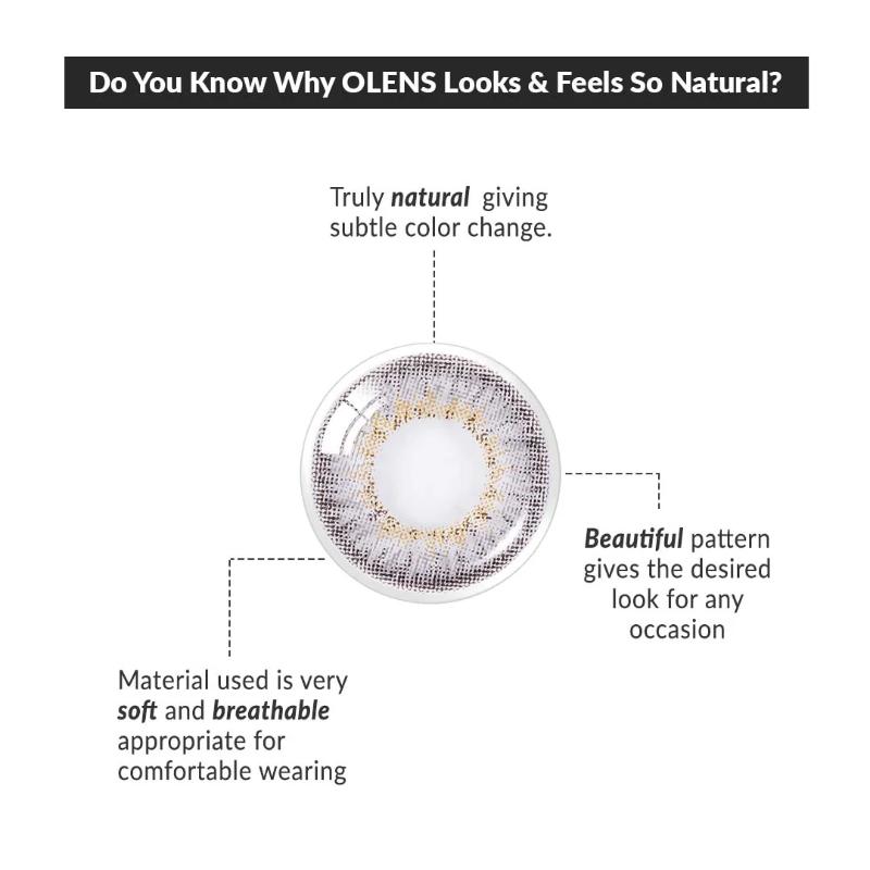 O-Lens Secriss 1Day Coloured Contact Lenses - Coral Grey - 0.00 (5 Pairs)