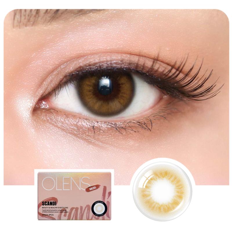 O-Lens Scandi Monthly Coloured Contact Lenses - Hazel (0.00)
