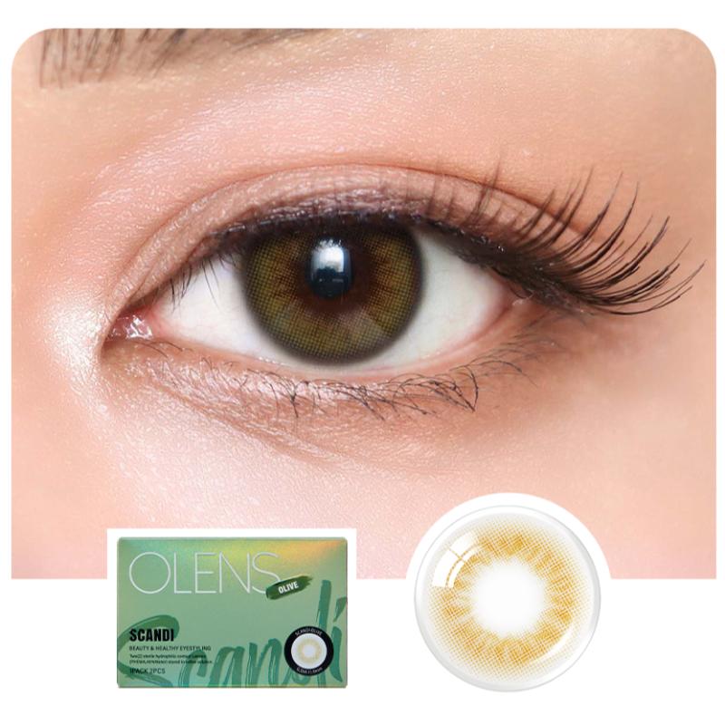 O-Lens Scandi Monthly Coloured Contact Lenses - Olive (0.00)