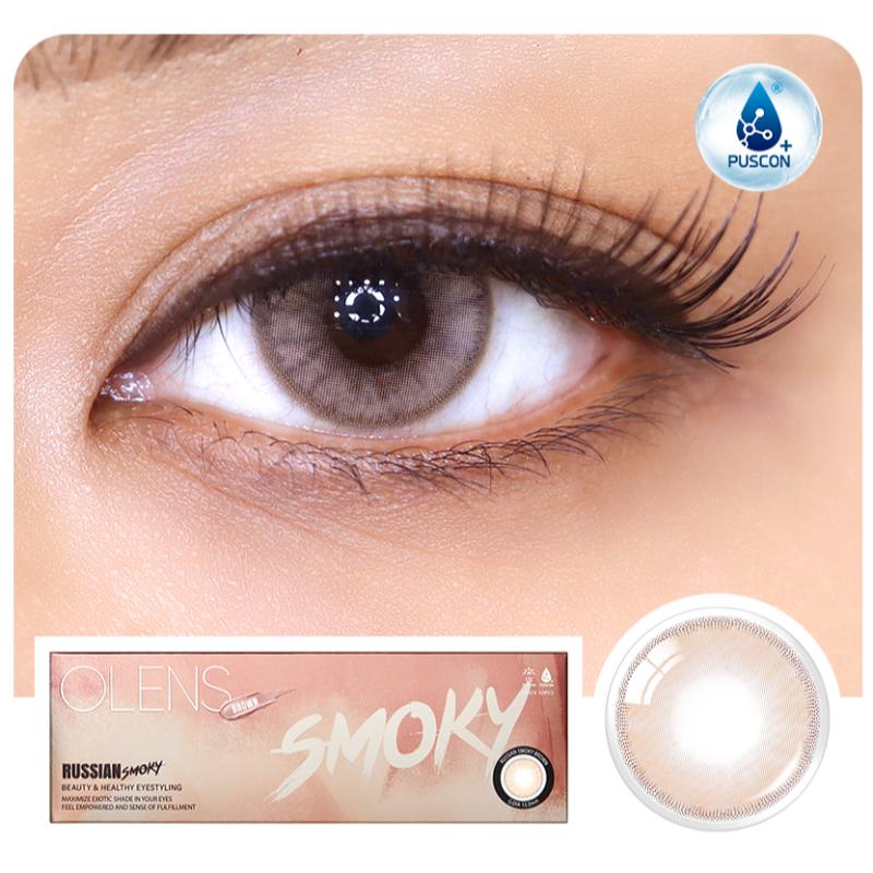 O-Lens Russian Smoky 1Day Coloured Contact Lenses - Brown (0.00) - (5 Pairs )