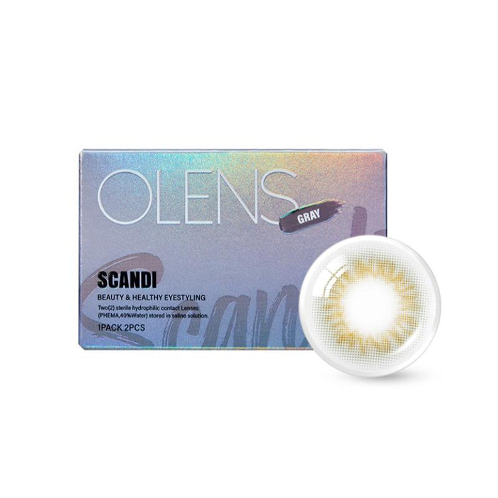 O-Lens Monthly Color Contact Lens - Scandi Grey (0.00 Plano)