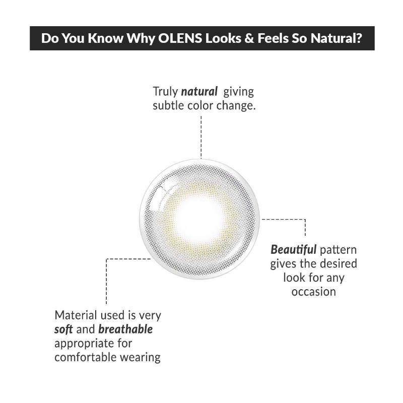 O-Lens Daily Color Contact Lens - French Shine Grey (0.00 Plano)