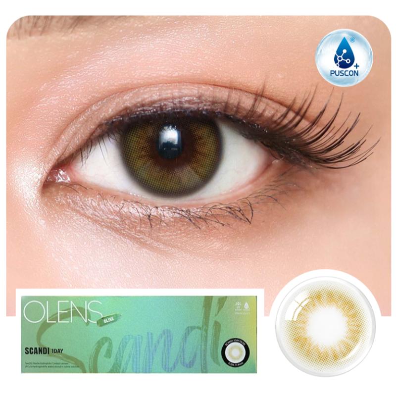 O-Lens Daily Color Contact Lens - Scandi Olive (0.00 Plano)