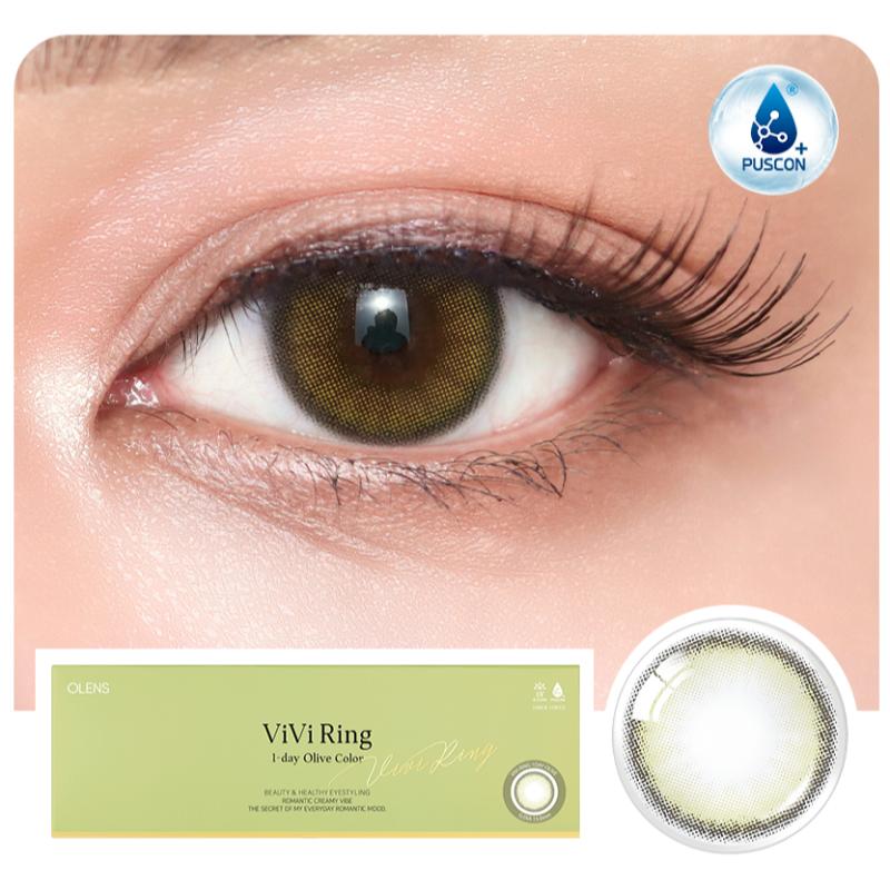 O-Lens Daily Color Contact Lens - Viviring Olive (0.00 Plano)