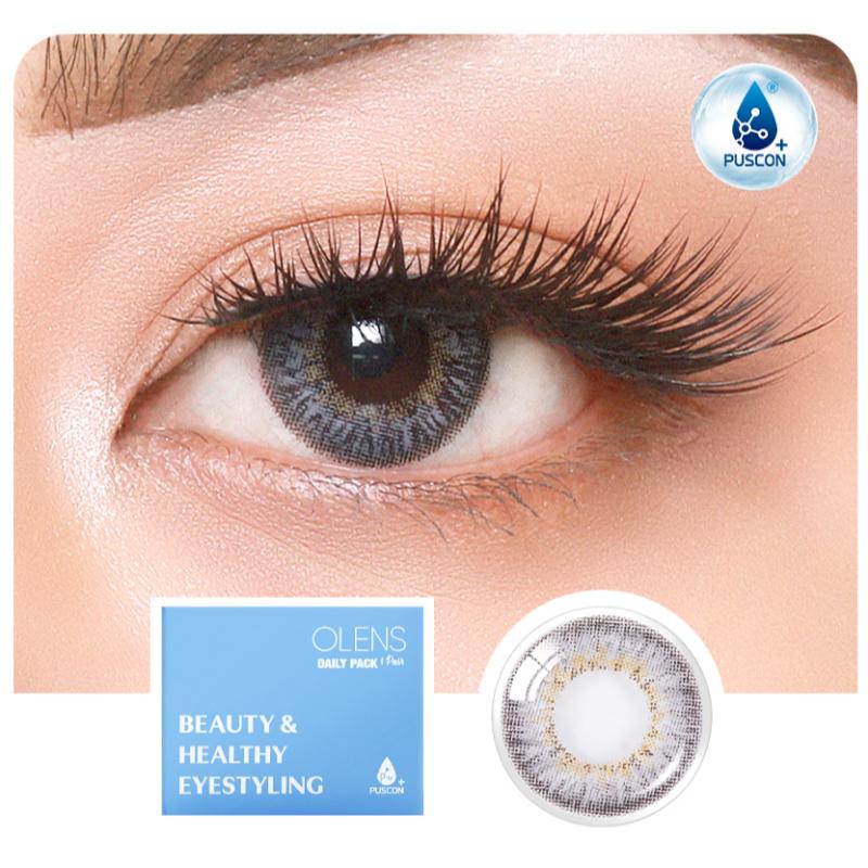 O-Lens Daily Pair Color Contact Lens Pack 1 - Secriss Coral Grey (0.00 Plano)