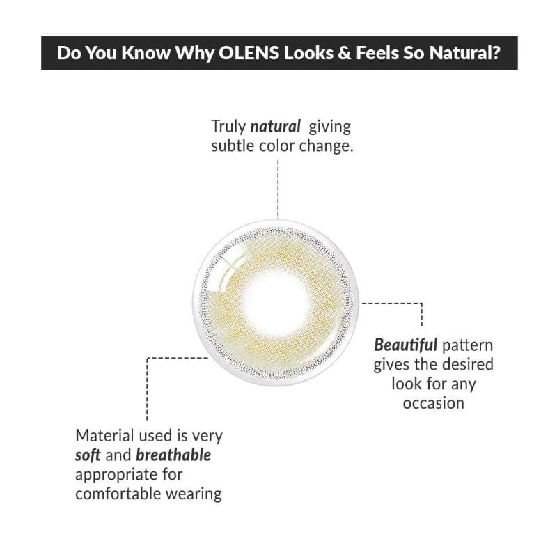 O-Lens Daily Pair Color Contact Lens Pack 1 - Russian Smoky Olive (0.00 Plano)