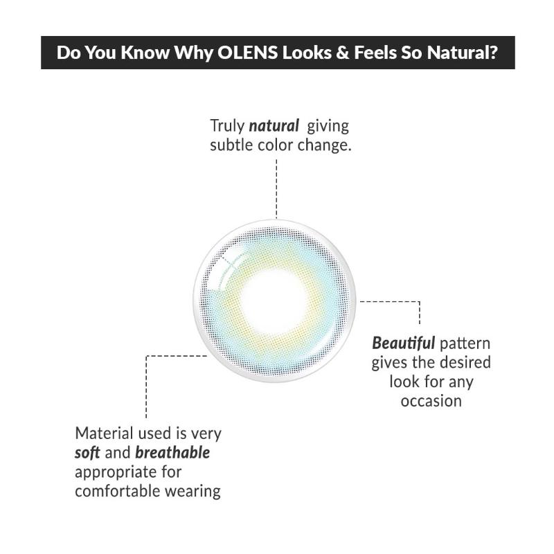 O-Lens Daily Pair Color Contact Lens Pack 1 - French Shine Aqua (0.00 Plano)