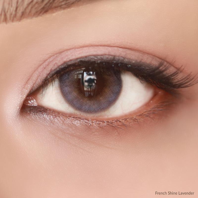 O-Lens Daily Pair Color Contact Lens Pack 1 - French Shine Lavender (0.00 Plano)