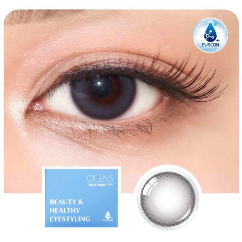 O-Lens Daily Pair Color Contact Lens Pack 1 - Mood Night Grey (0.00 Plano)