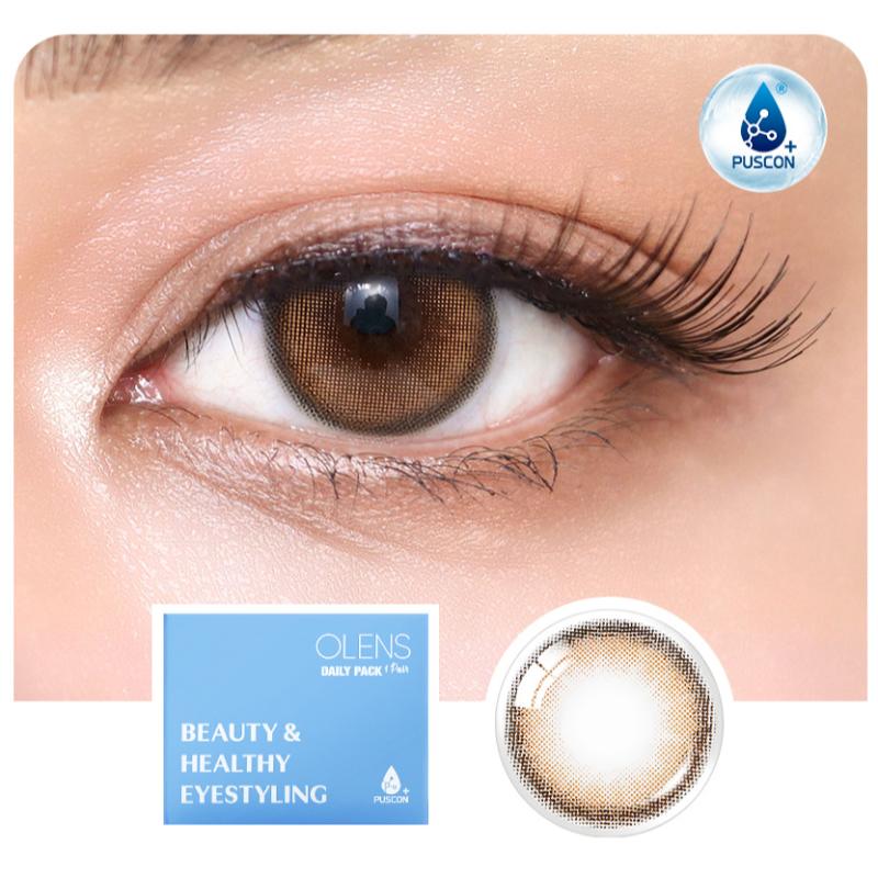 O-Lens Daily Pair Color Contact Lens Pack 1 - Viviring Brown (0.00 Plano)