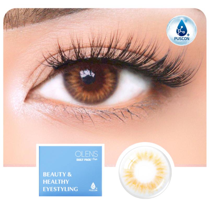 O-Lens Daily Pair Color Contact Lens Pack 1 - Spanish Brown (0.00 Plano)