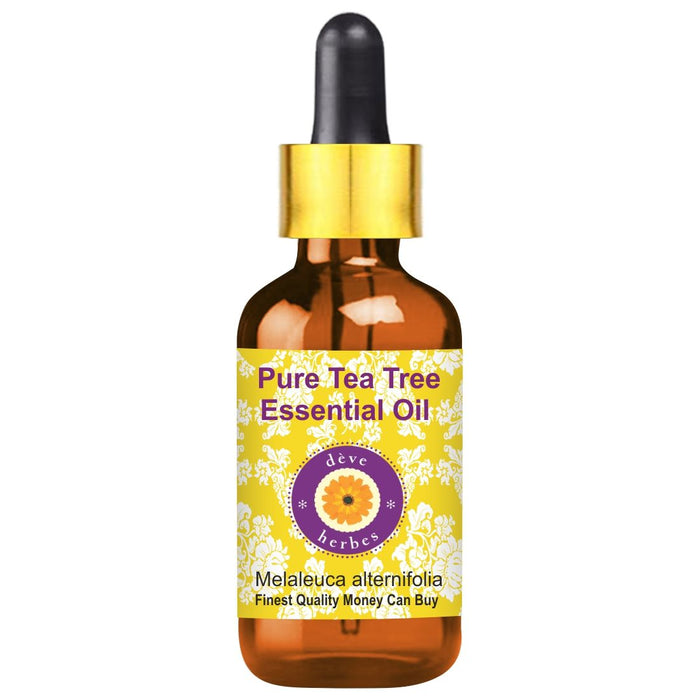 Deve Herbes Pure Tea Tree Essential Oil For Dandruff Control, Glowing Skin & Fades Acne Scars