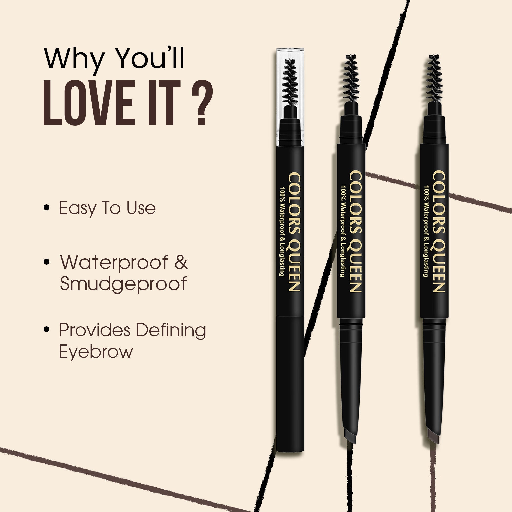 Colors Queen Brow Master Eyebrow Definer Pencil