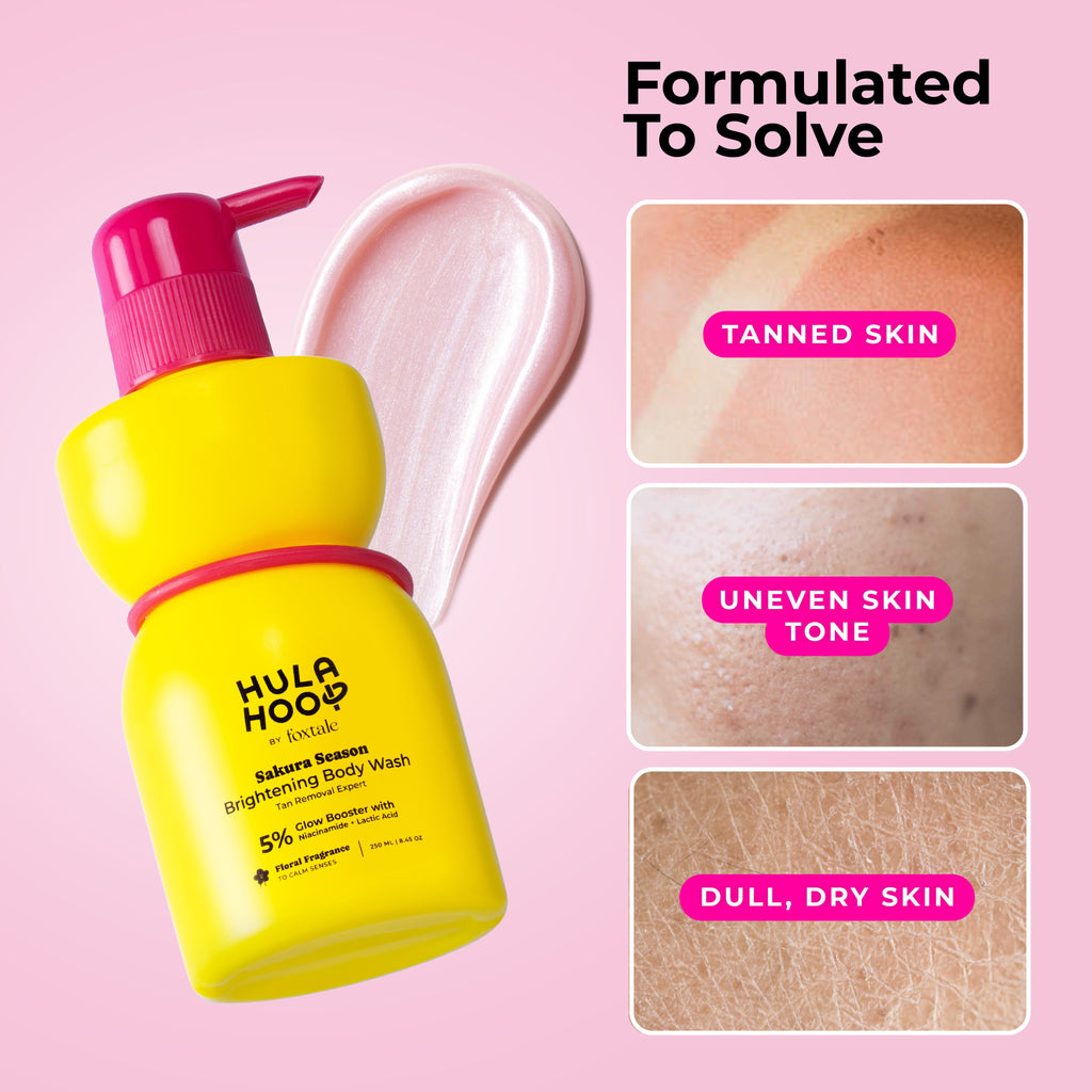 FoxTale Hula Hoop Brightening Body Wash by Foxtale , Exfoliates & Reduces Tan