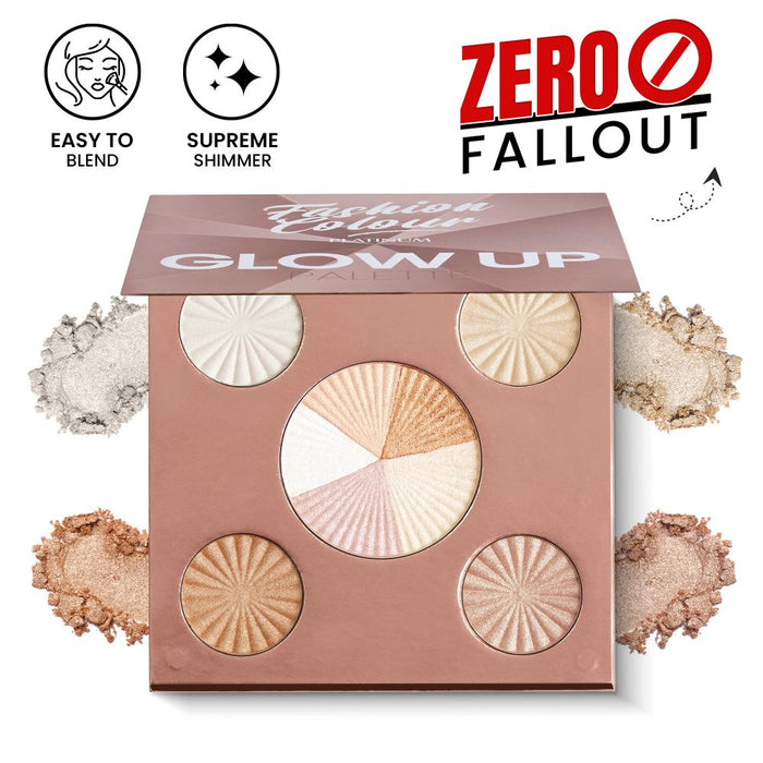 Fashion Colour Glow Up Highlighter Palette - Supreme Shimmer Finish
