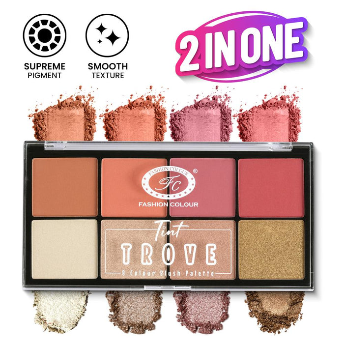 FASHION COLOUR Tiny Trove 8 Colour Blusher Highlighter Palette