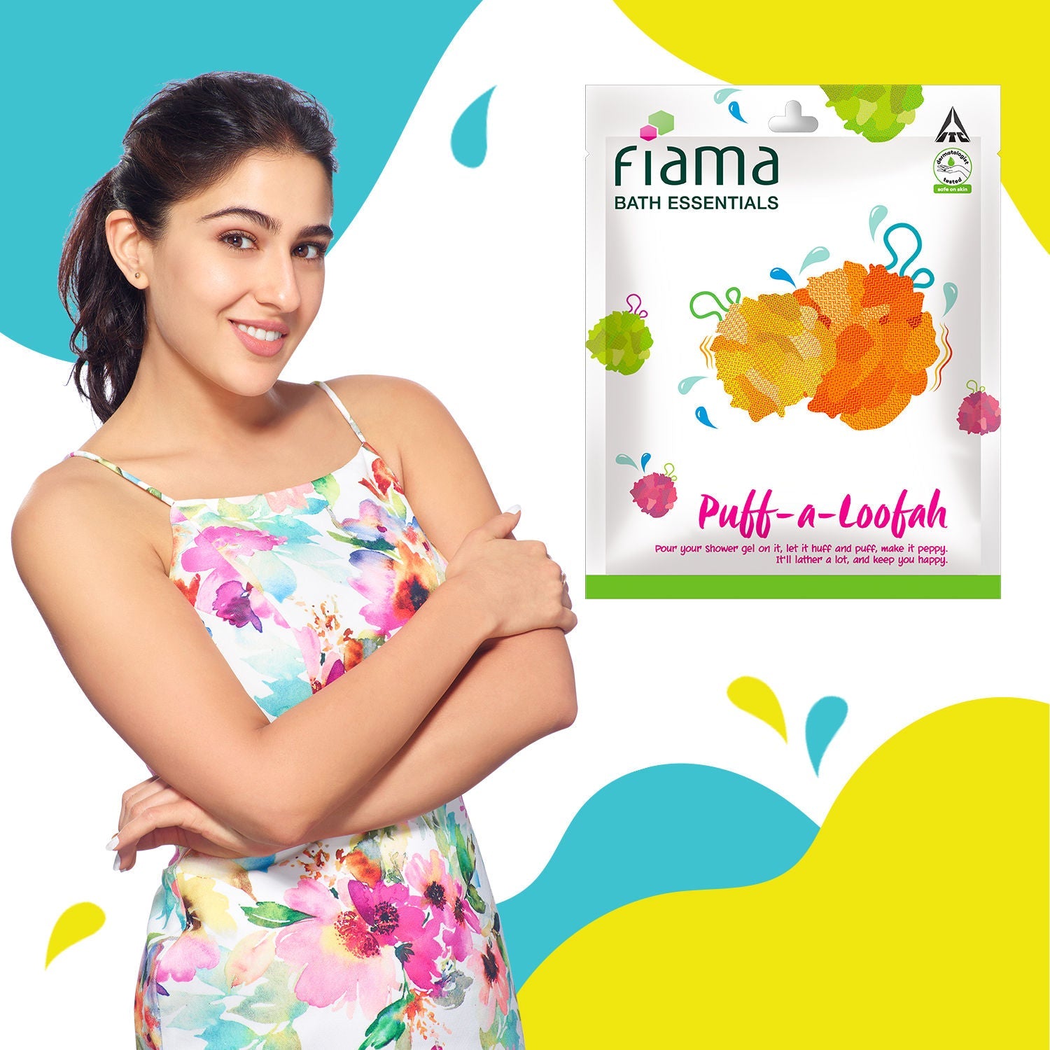 Fiama Bath Essentials Puff-a-Loofah(Color May Very)