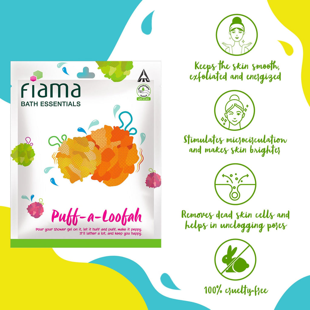 Fiama Bath Essentials Puff-a-Loofah(Color May Very)