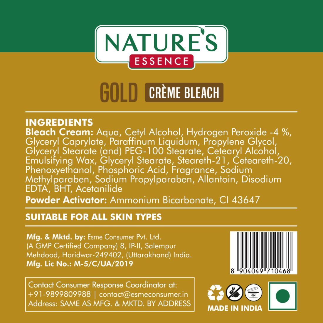 Nature's Essence Gold Creme Bleach