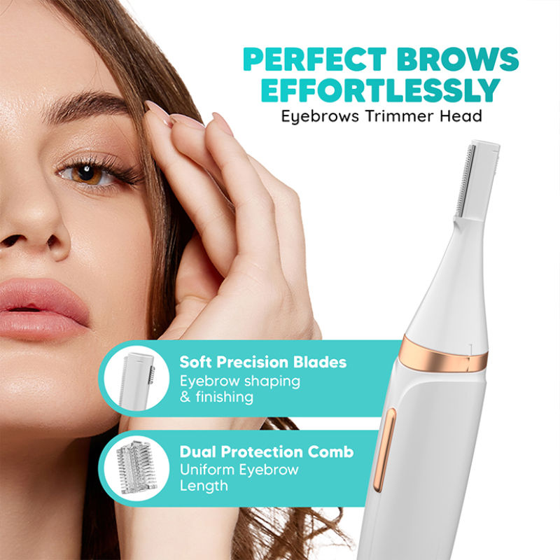 LetsShave Evior 4-In-1 Face & Body Trimmer For Women, Facial Hair Remover, Eyebrow & Body Groomer