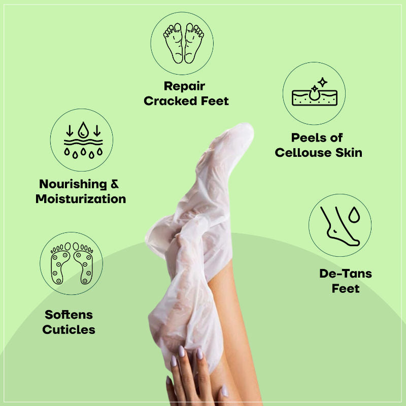 Mountainor Peeling & Exfoliating Foot Mask For Baby Soft Feet Removes & Heals, Dry & Cracked Skin