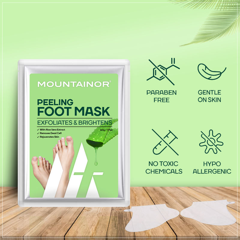 Mountainor Peeling & Exfoliating Foot Mask For Baby Soft Feet Removes & Heals, Dry & Cracked Skin