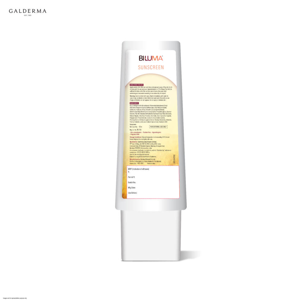 Biluma Sunscreen SPF50+, Reduces Dark Spot & Evens Skin Tone, Non Greasy, Non Sticky