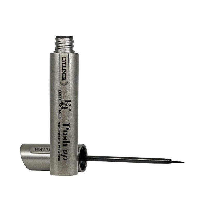 Half N Half Volume Glamour Eyeliner Push Up Waterproof & Long Lasting - Black