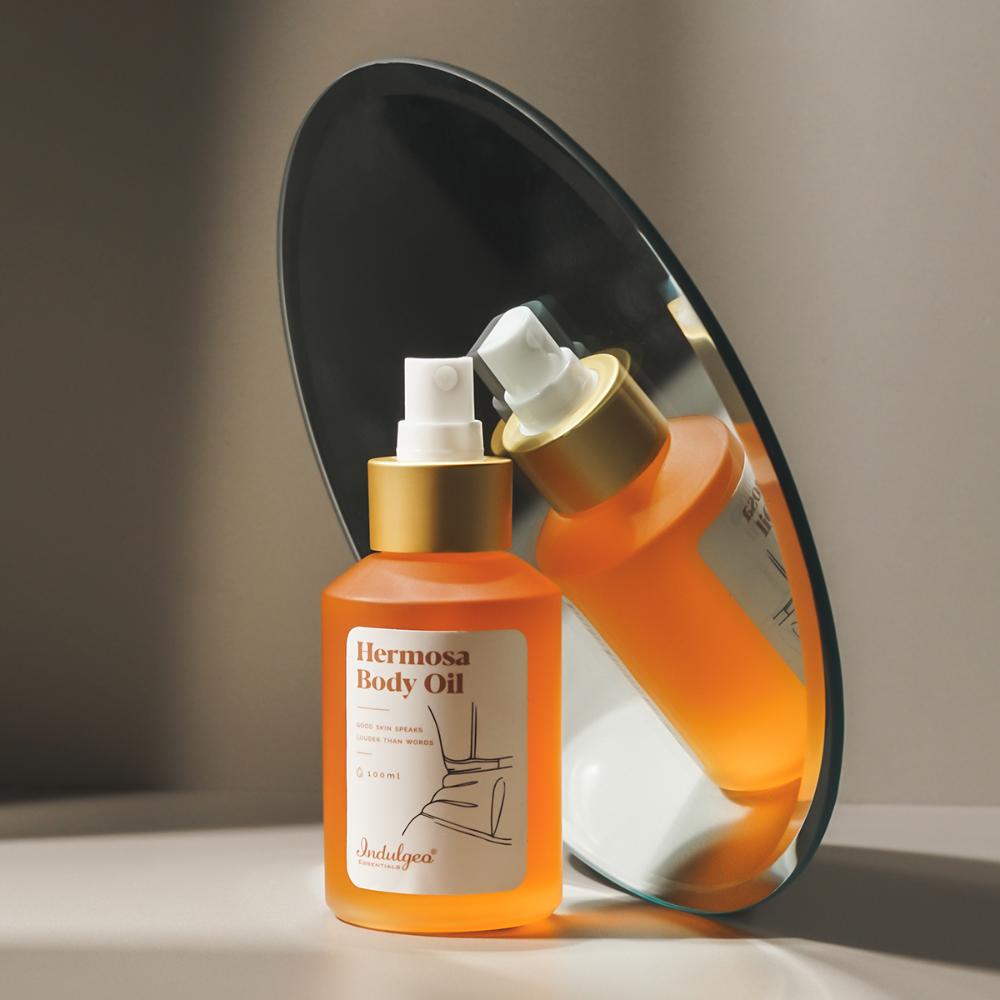 Indulgeo Essentials Hermosa Body Oil For Women, Helps in Reducing Dryness & Dullness