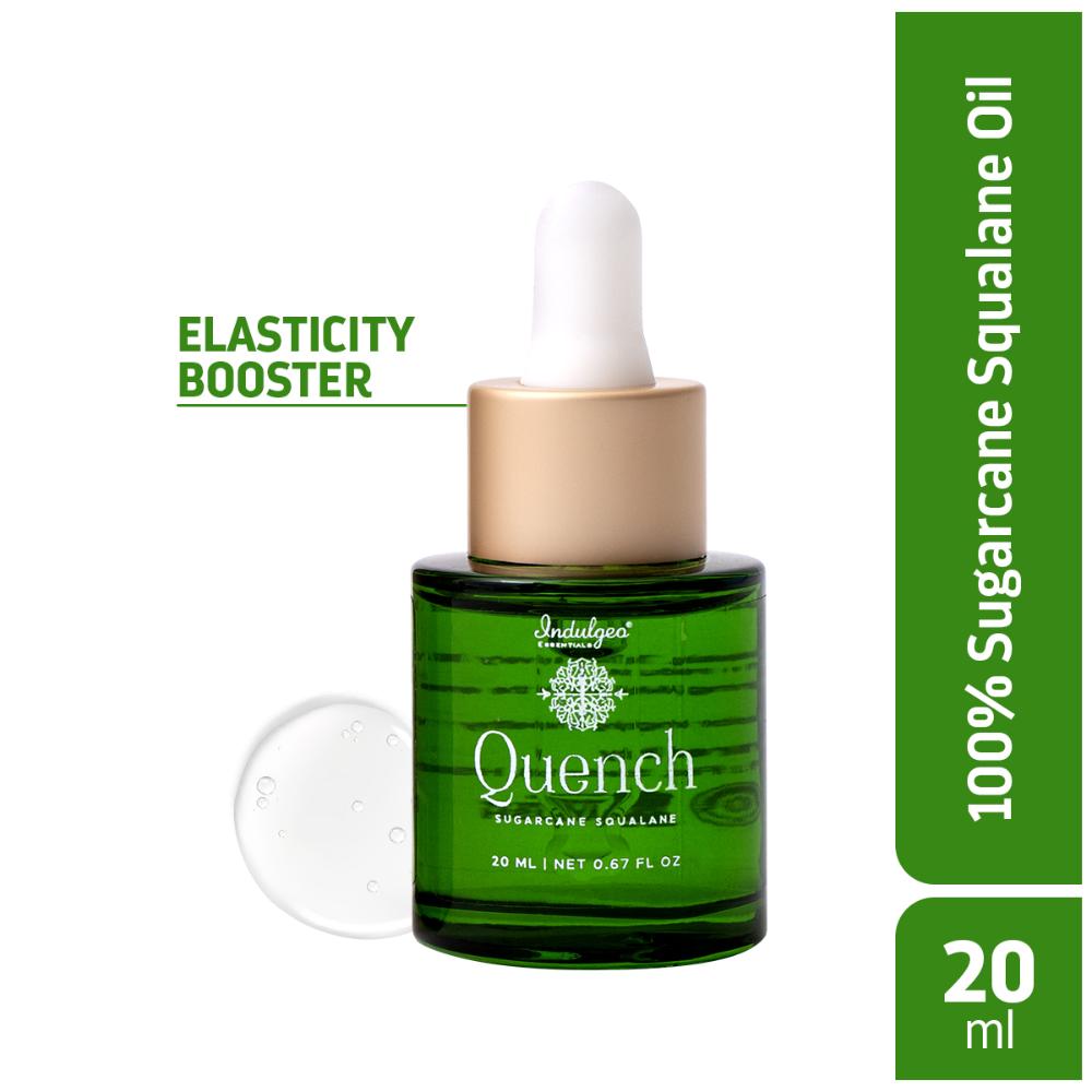 Indulgeo Essentials 100% Sugarcane Quench Squalane - Lightweight Non Sticky Moisturizing Oil