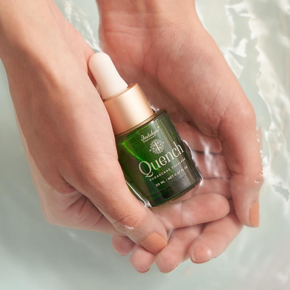 Indulgeo Essentials 100% Sugarcane Quench Squalane - Lightweight Non Sticky Moisturizing Oil