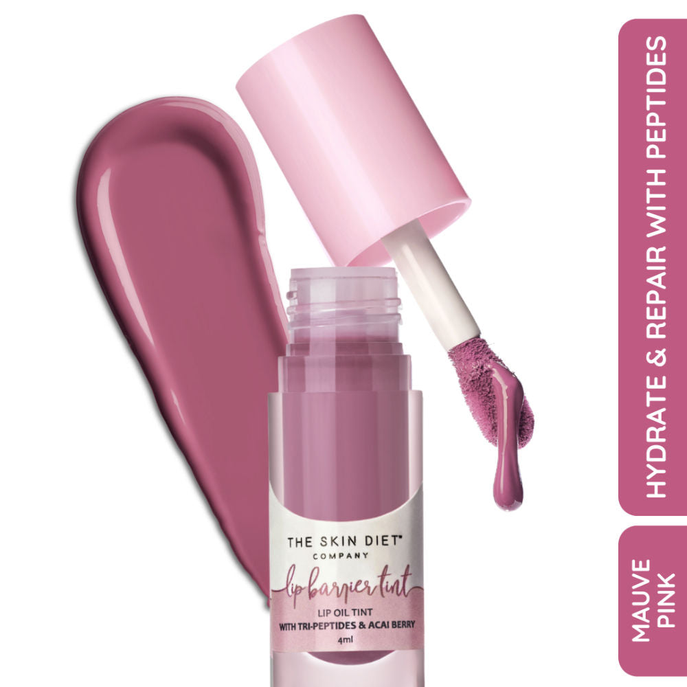 The Skin Diet Company Lip Barrier Tint High Shine Gloss Oil For Dry & Pigmented Lips - Pink Affair