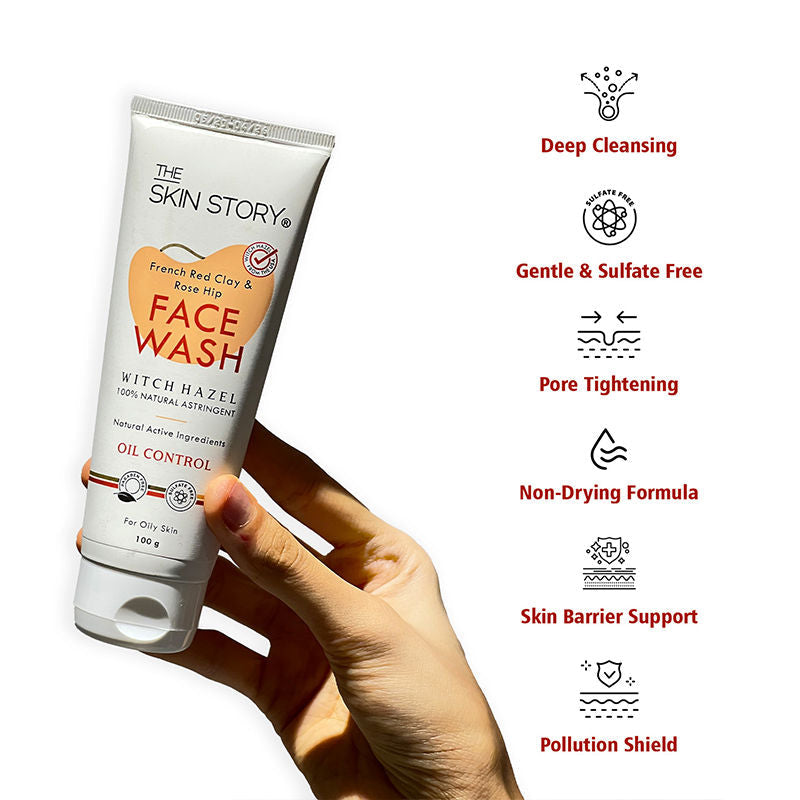 The Skin Story French Clay Pimple Oil Control Face Wash For Acne Prone Oily Skin Cleanses Pores