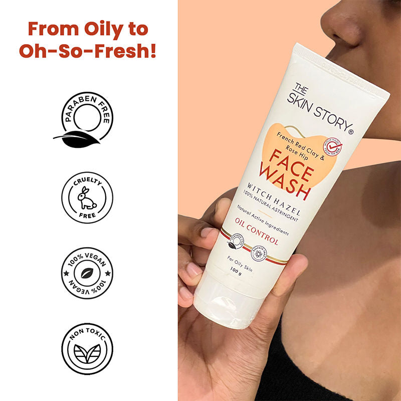 The Skin Story French Clay Pimple Oil Control Face Wash For Acne Prone Oily Skin Cleanses Pores