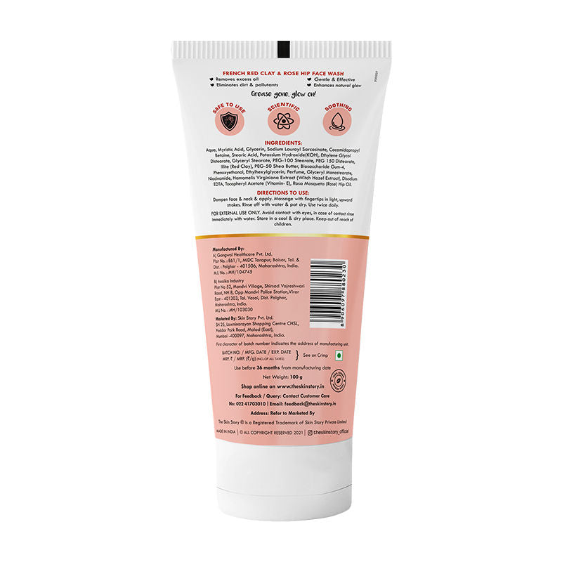 The Skin Story French Clay Pimple Oil Control Face Wash For Acne Prone Oily Skin Cleanses Pores